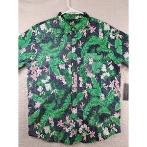 Simply Southern Mens Shirt Size Large Tropical Button Down Faded Look NEW